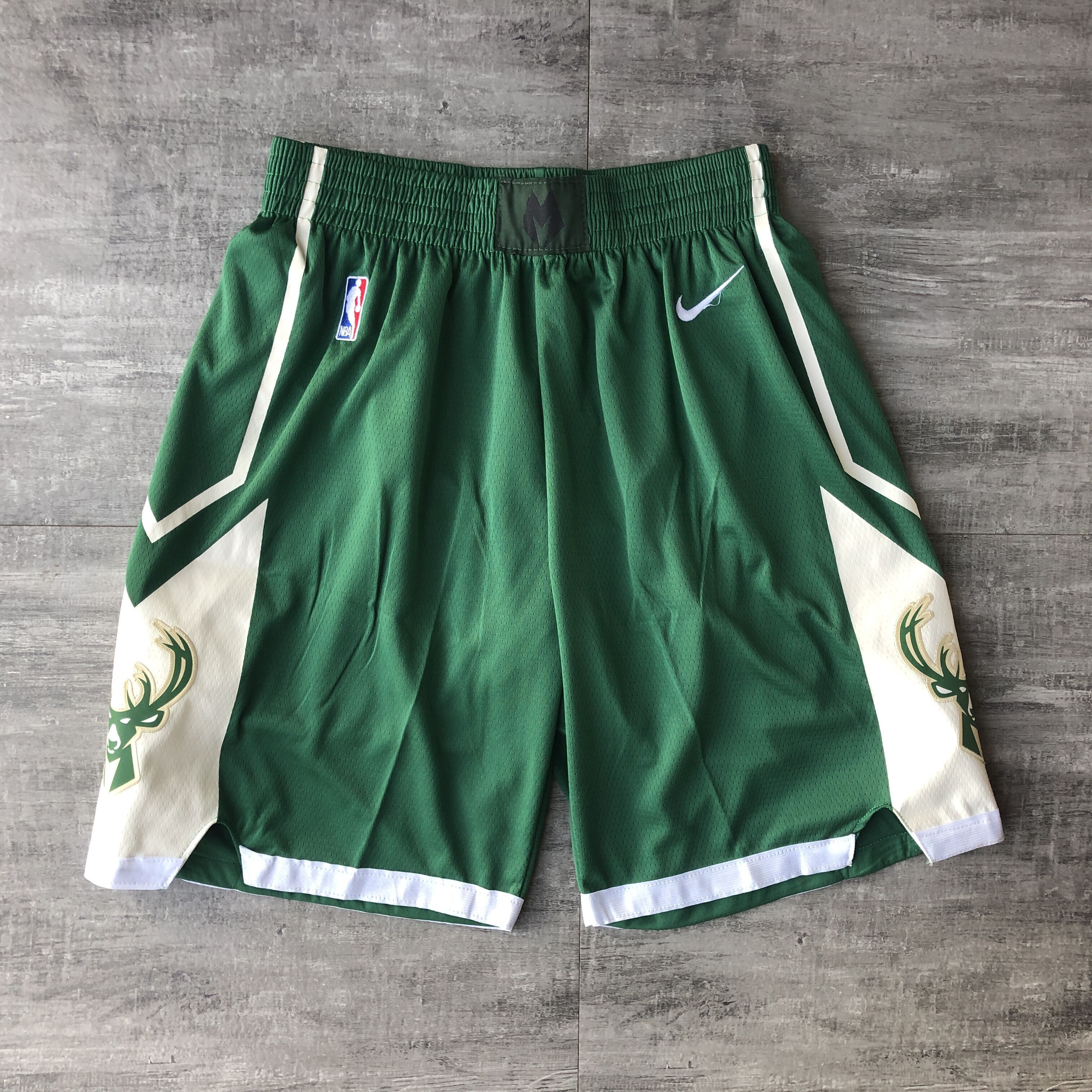 Cheap Men NBA Milwaukee Bucks Green Shorts 0416